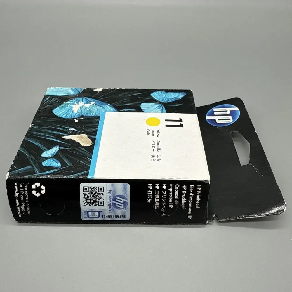 HP 11 Yellow Printhead C4813A Genuine OEM DesignJet 500 800 Sealed Exp 09/2015